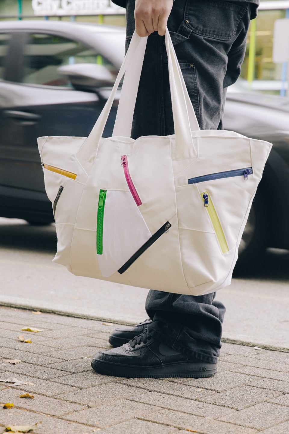 Rework Multi Zip Large Tote Bag 21L