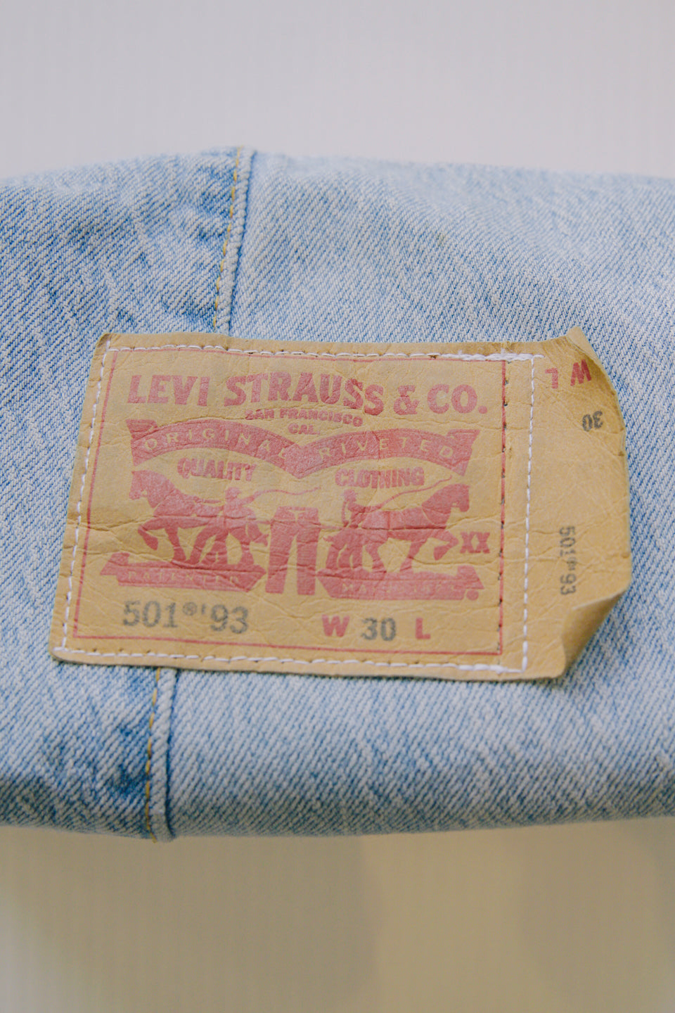 Rework Levi’s Faded Denim Mini Travel Bag