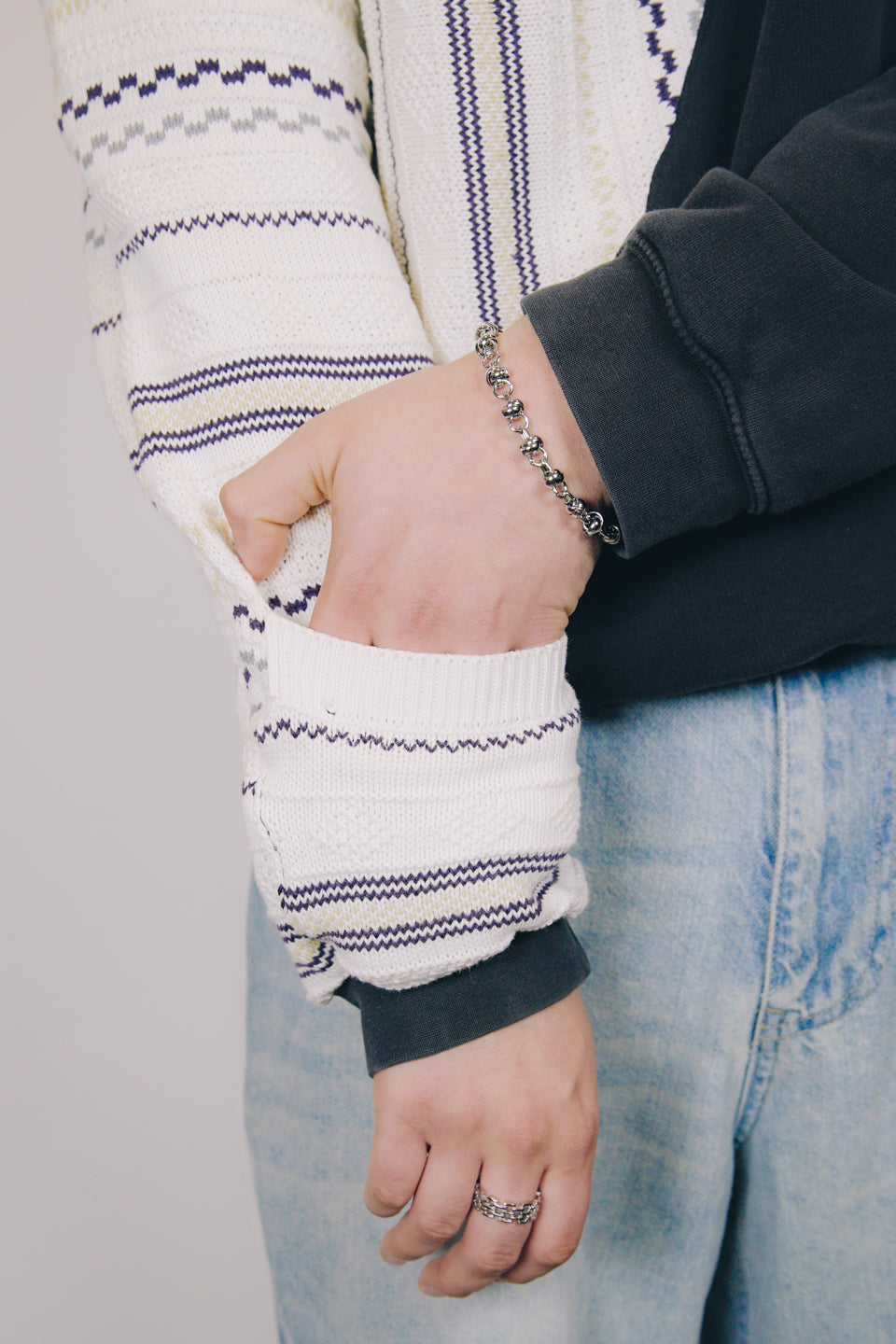 Rework Nike Mini Swoosh Knit Mashup Crewneck M