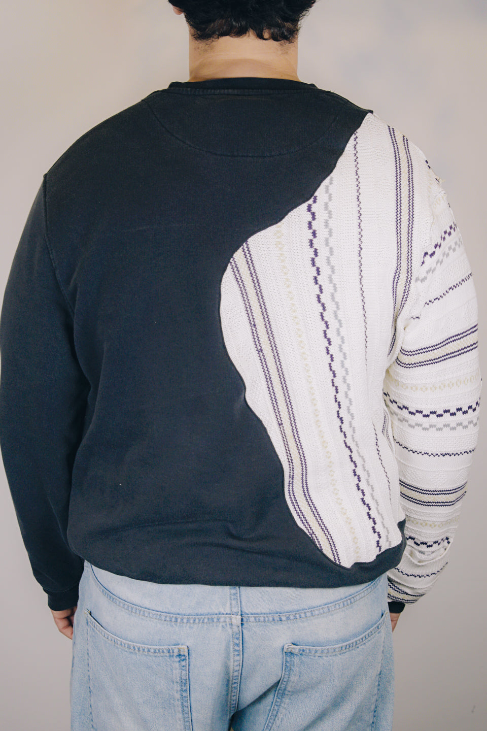 Rework Nike Mini Swoosh Knit Mashup Crewneck M