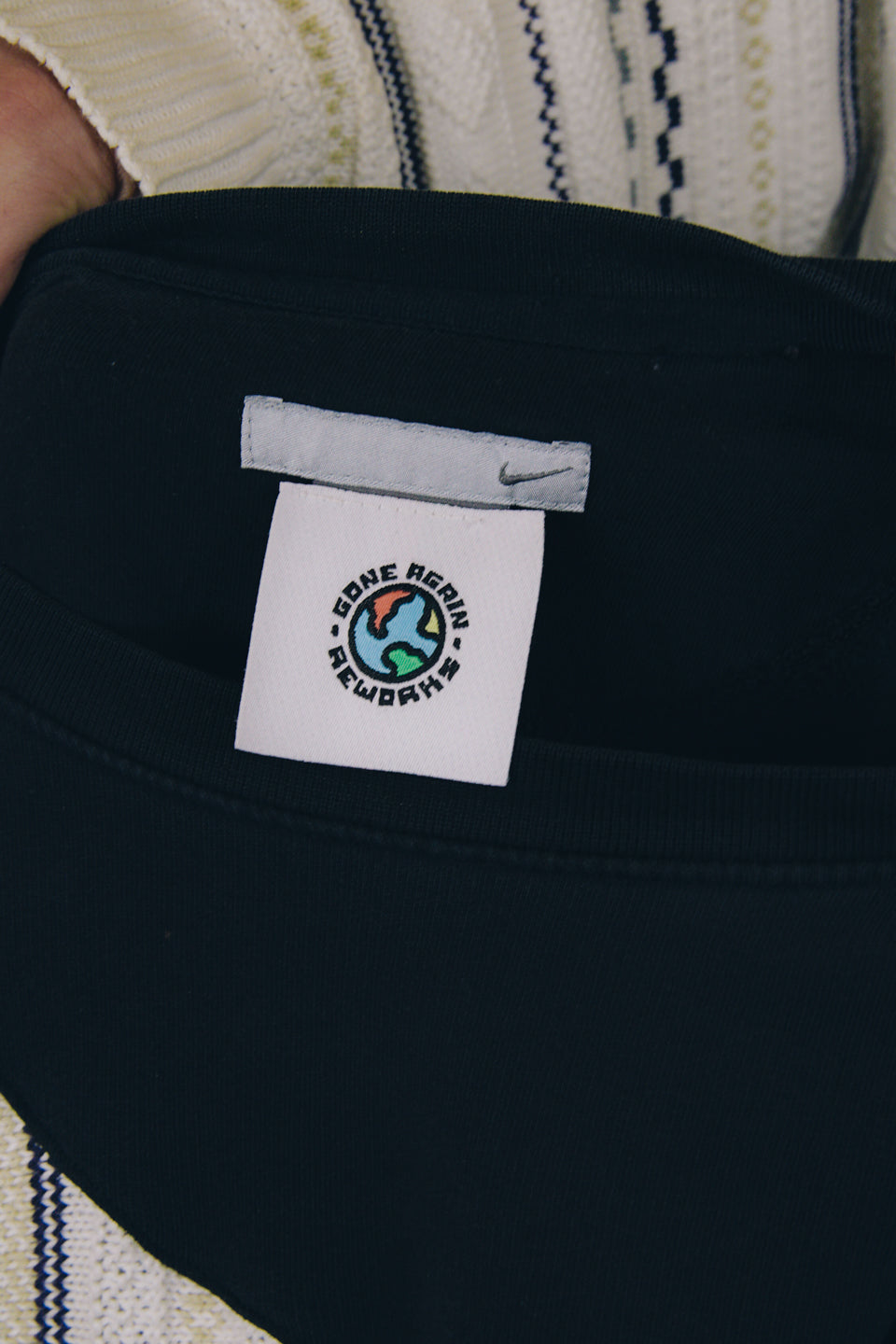 Rework Nike Mini Swoosh Knit Mashup Crewneck M