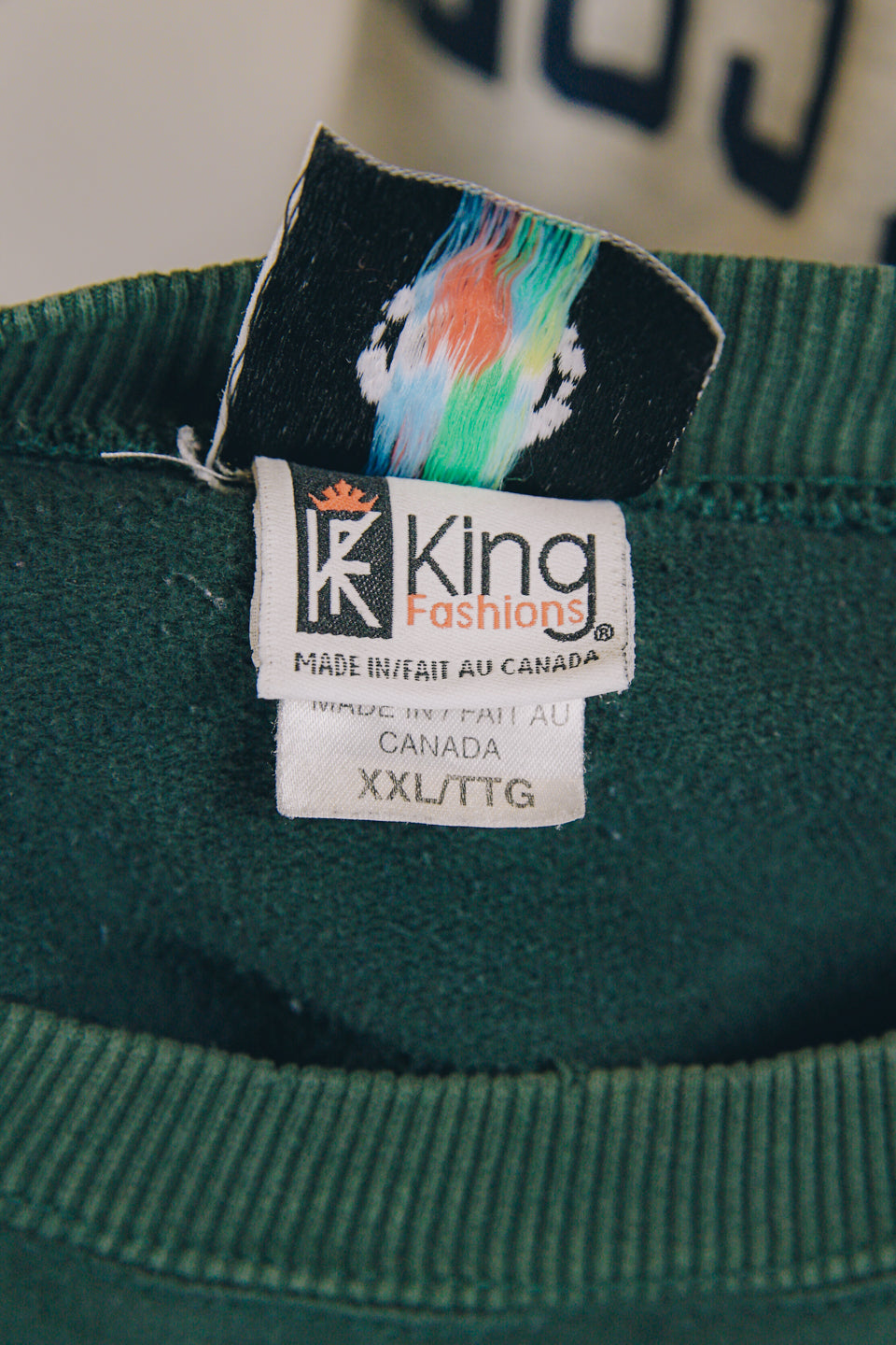 Rework Vintage Sweatshirt Knit Mashup Cropped XXL