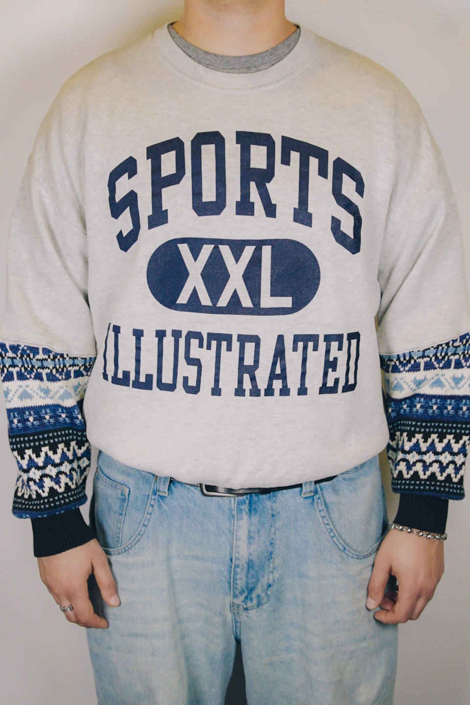 Rework Sports Illustrated Knit Mashup Sweatshirt XL