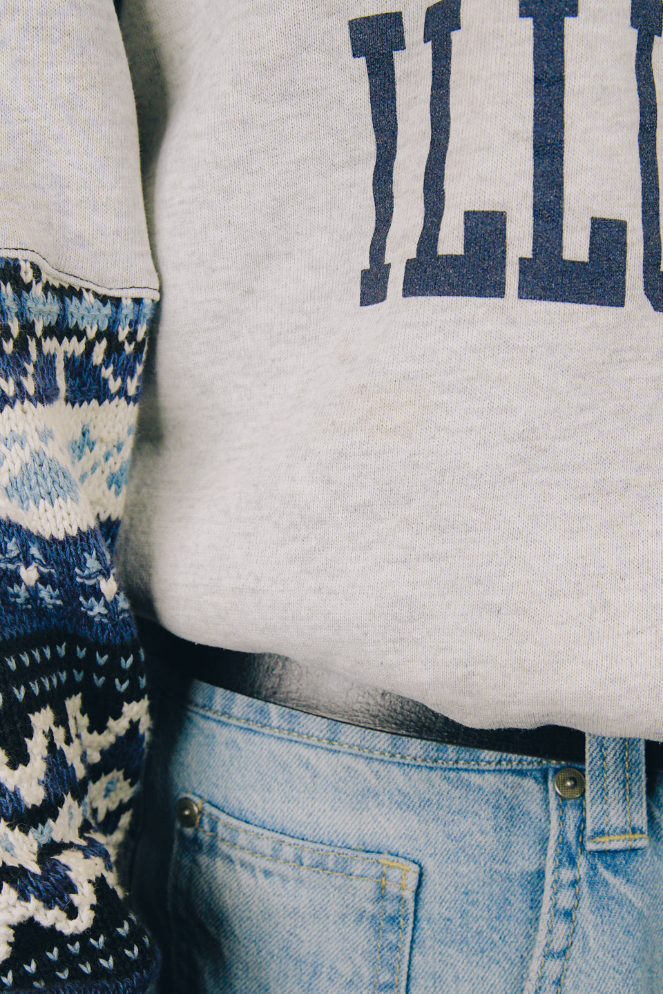 Rework Sports Illustrated Knit Mashup Sweatshirt XL