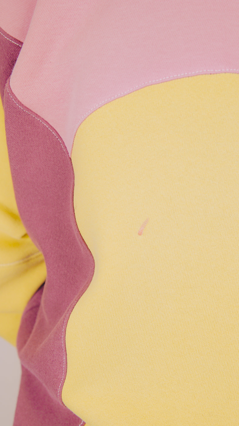 Rework Nike Sweatshirt Tri Colour Mashup Crewneck L