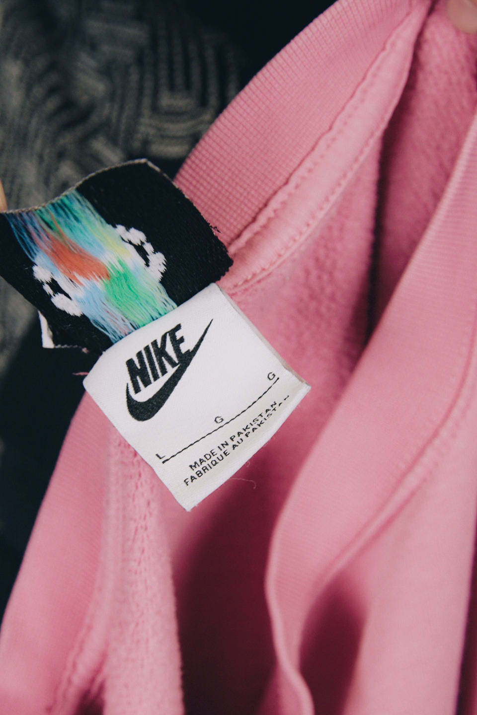 Rework Nike Sweatshirt Tri Colour Mashup Crewneck L