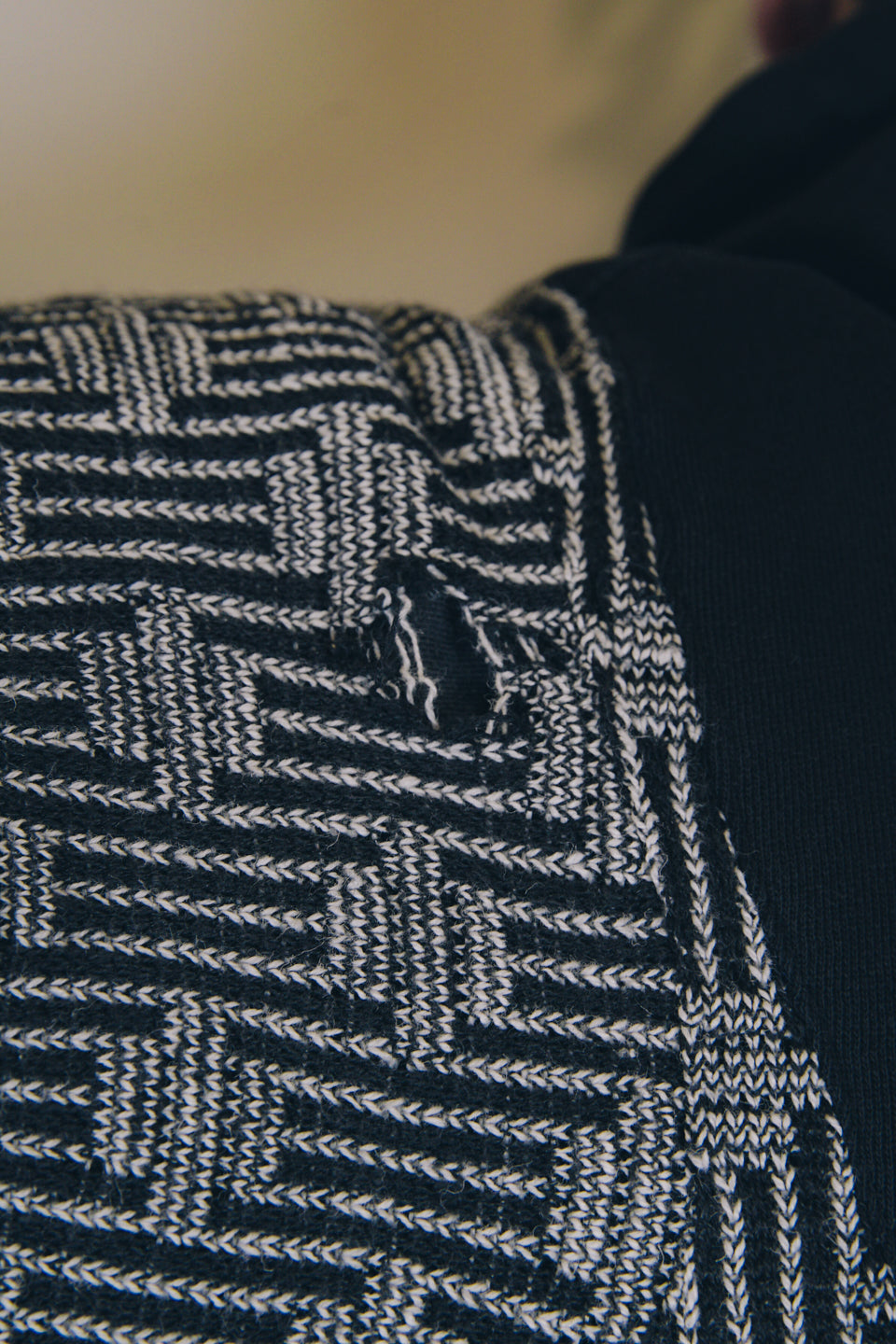 Rework Stussy Cities Knit Mashup Hoodie L