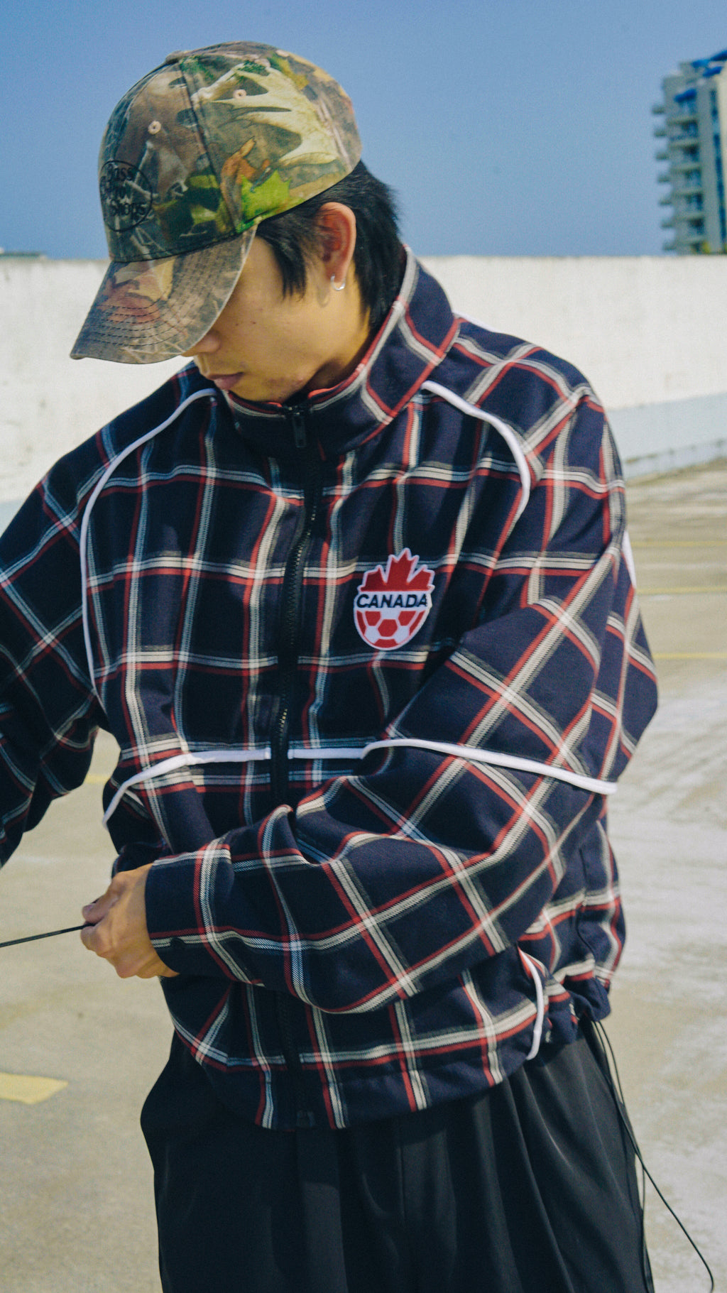 1/1 Custom Canada Soccer Plaid Jacket L