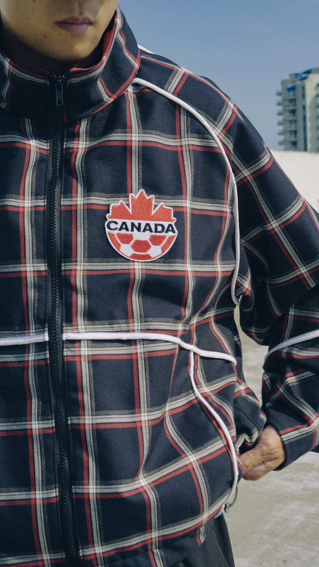 1/1 Custom Canada Soccer Plaid Jacket L