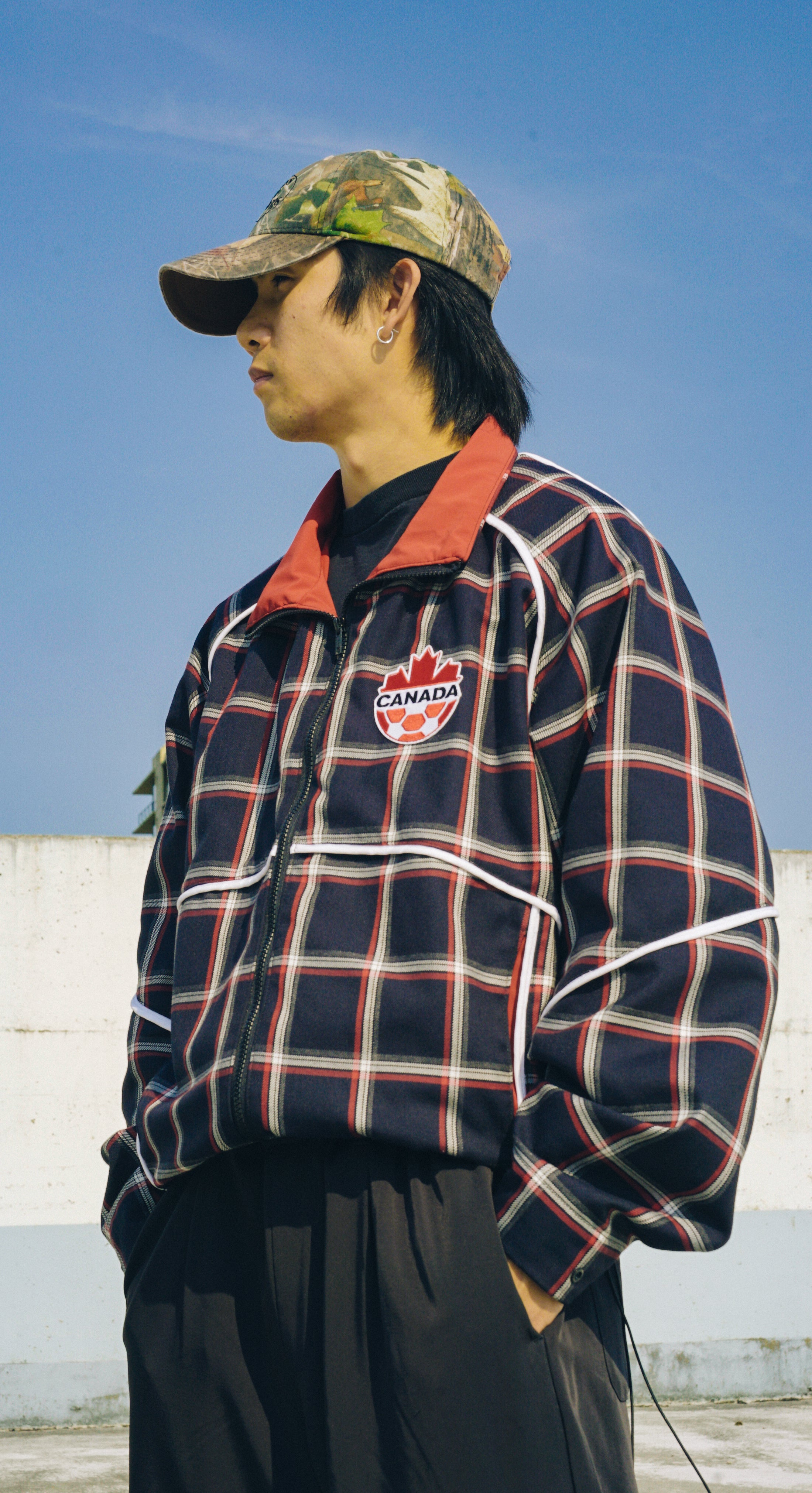 1/1 Custom Canada Soccer Plaid Jacket L
