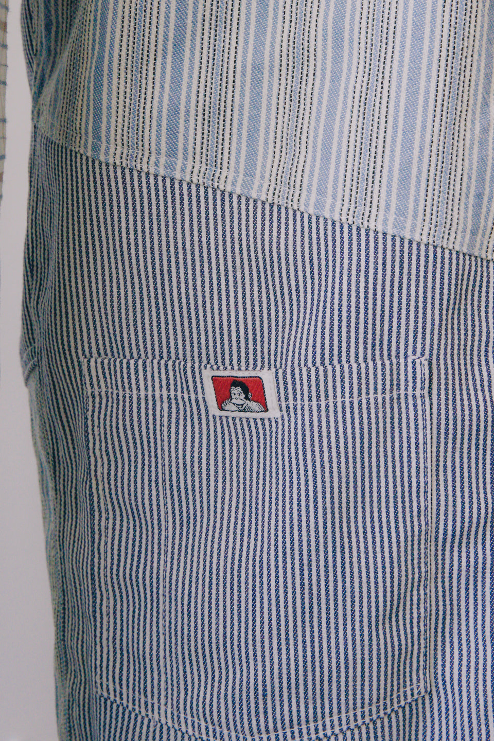 Rework Vintage Patchwork Flannel Pouch Pocket Flared Cargo Pants