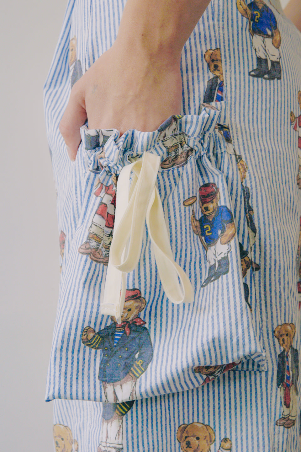 Rework Polo Bear Pouch Pocket Flared Cargo Pants