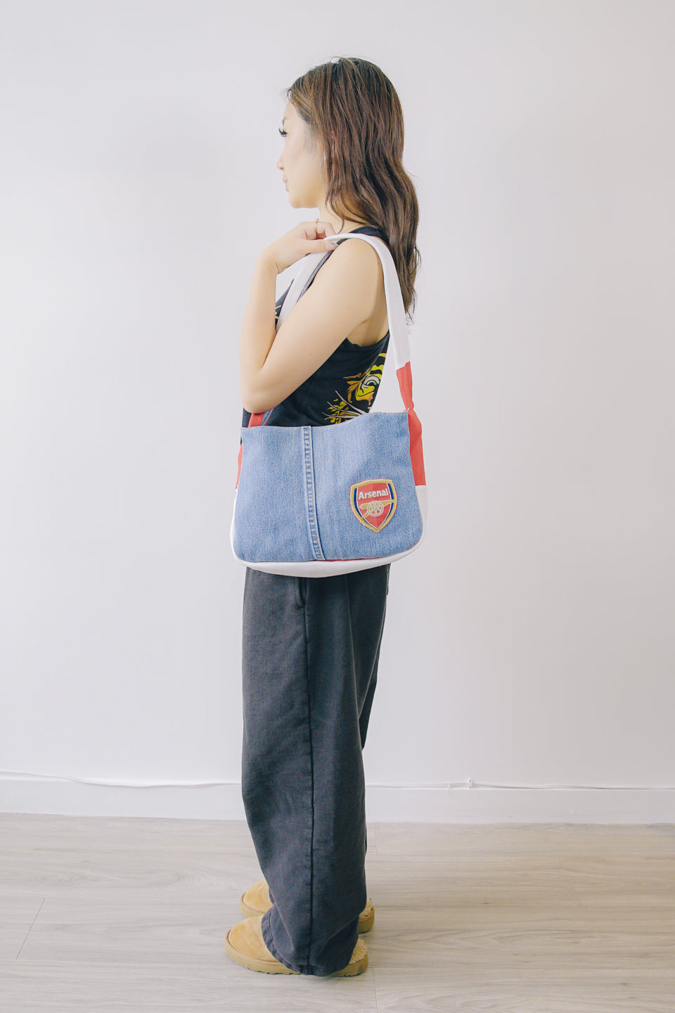 Rework Arsenal FC Adidas Denim Shoulder Bag