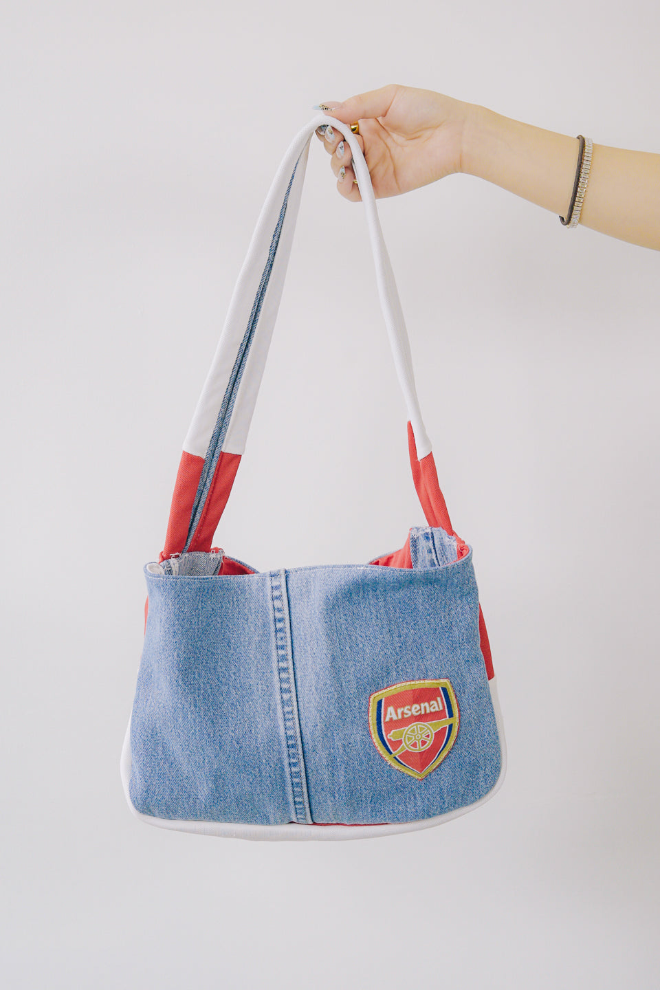 Rework Arsenal FC Adidas Denim Shoulder Bag