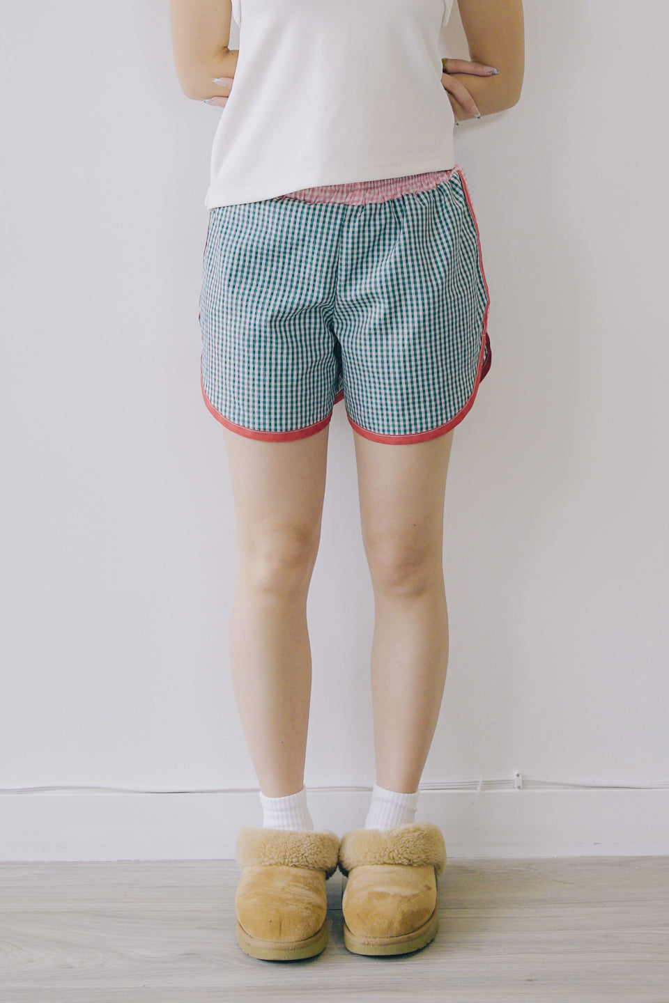 Rework Gingham Two Tone Boxer Shorts