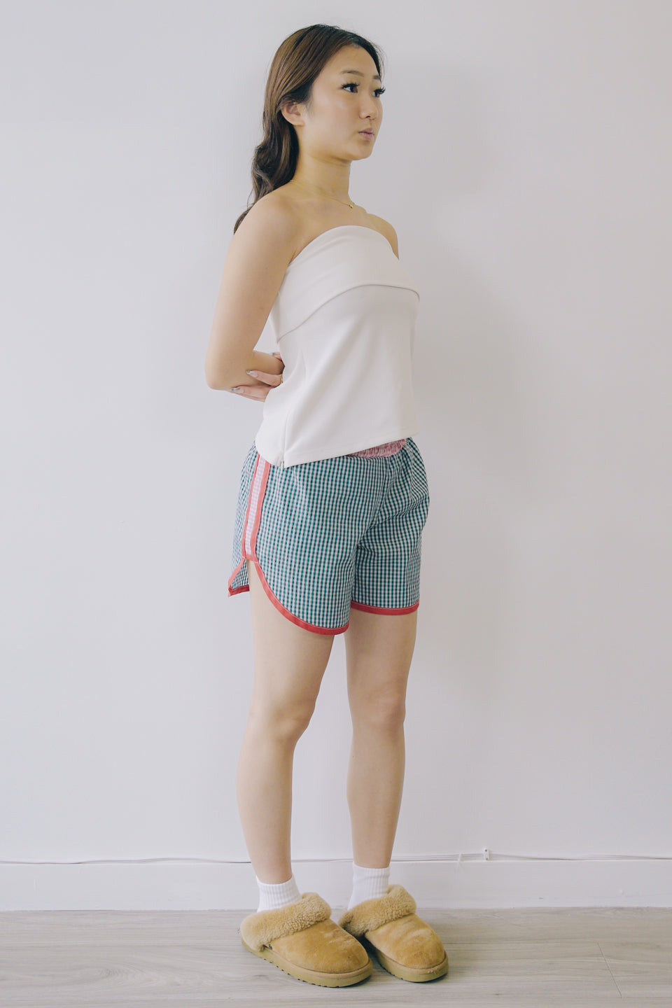 Rework Gingham Two Tone Boxer Shorts