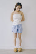 Rework Striped Lace Trim Boxer Shorts