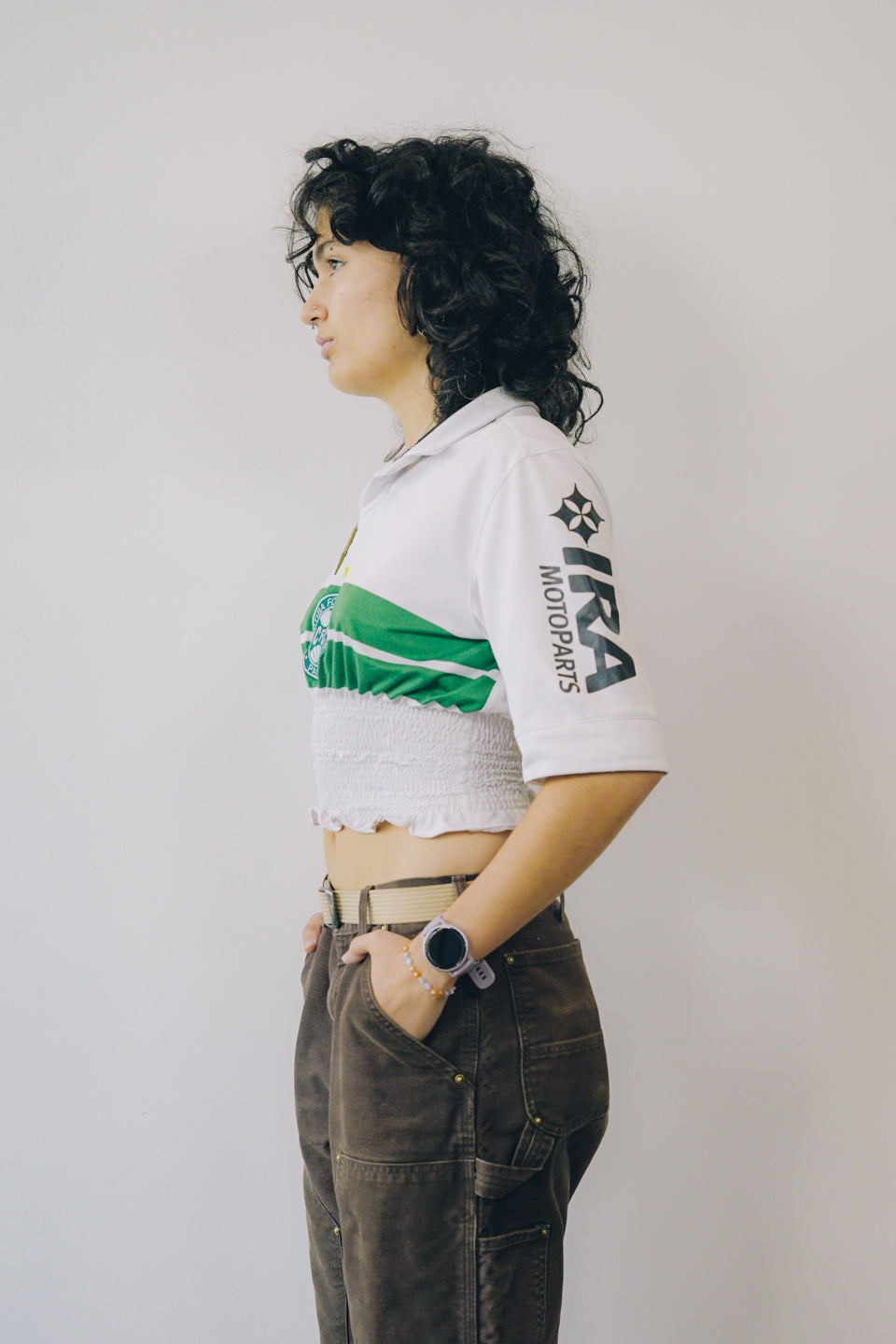 Rework Shirred Nike Coritiba FC Football Jersey S/M