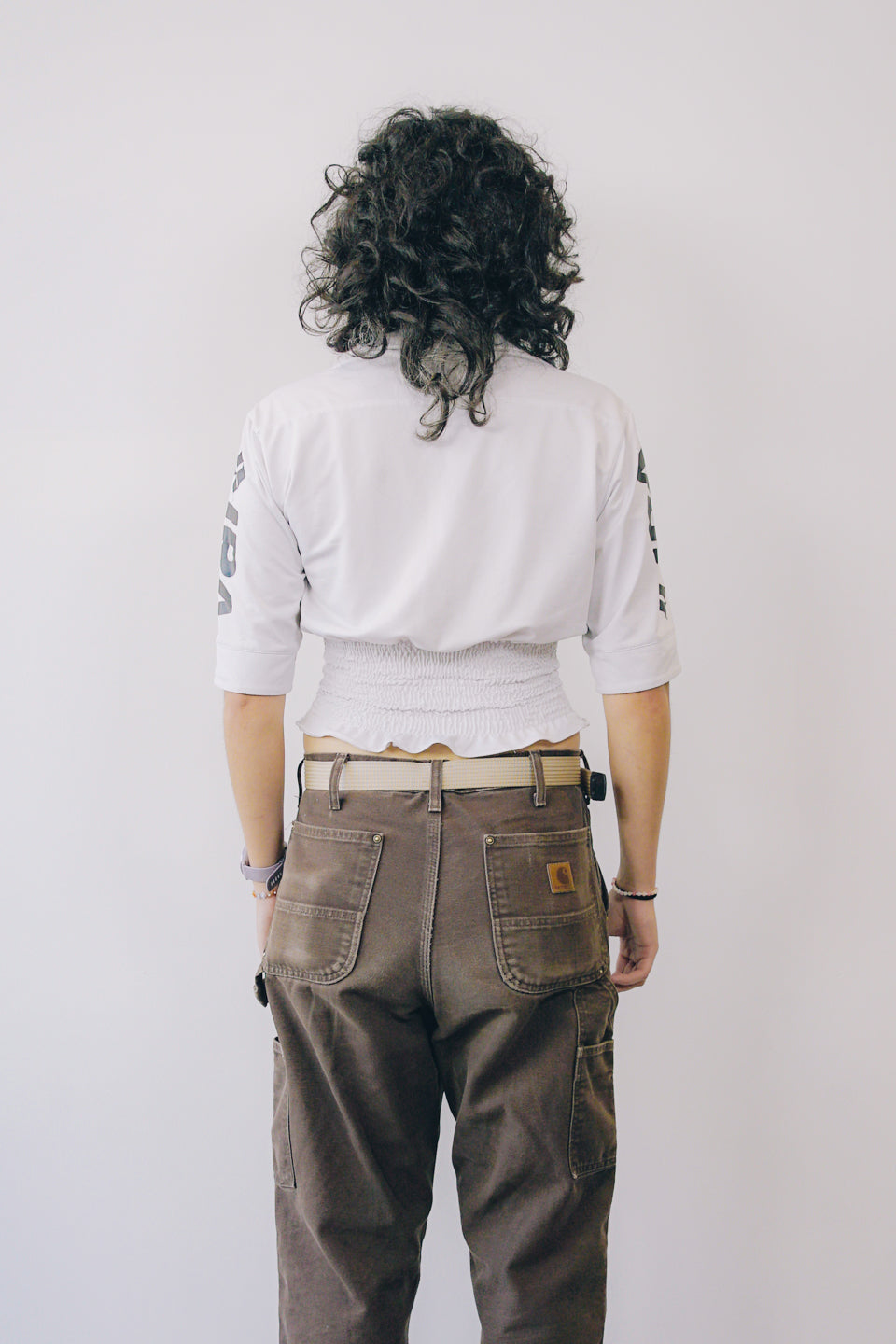 Rework Shirred Nike Coritiba FC Football Jersey S/M