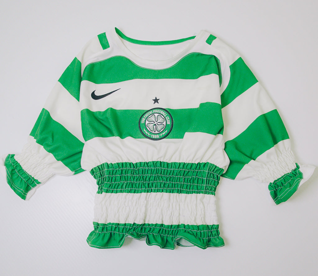 Rework Shirred Nike Celtic FC Football Jersey S/M