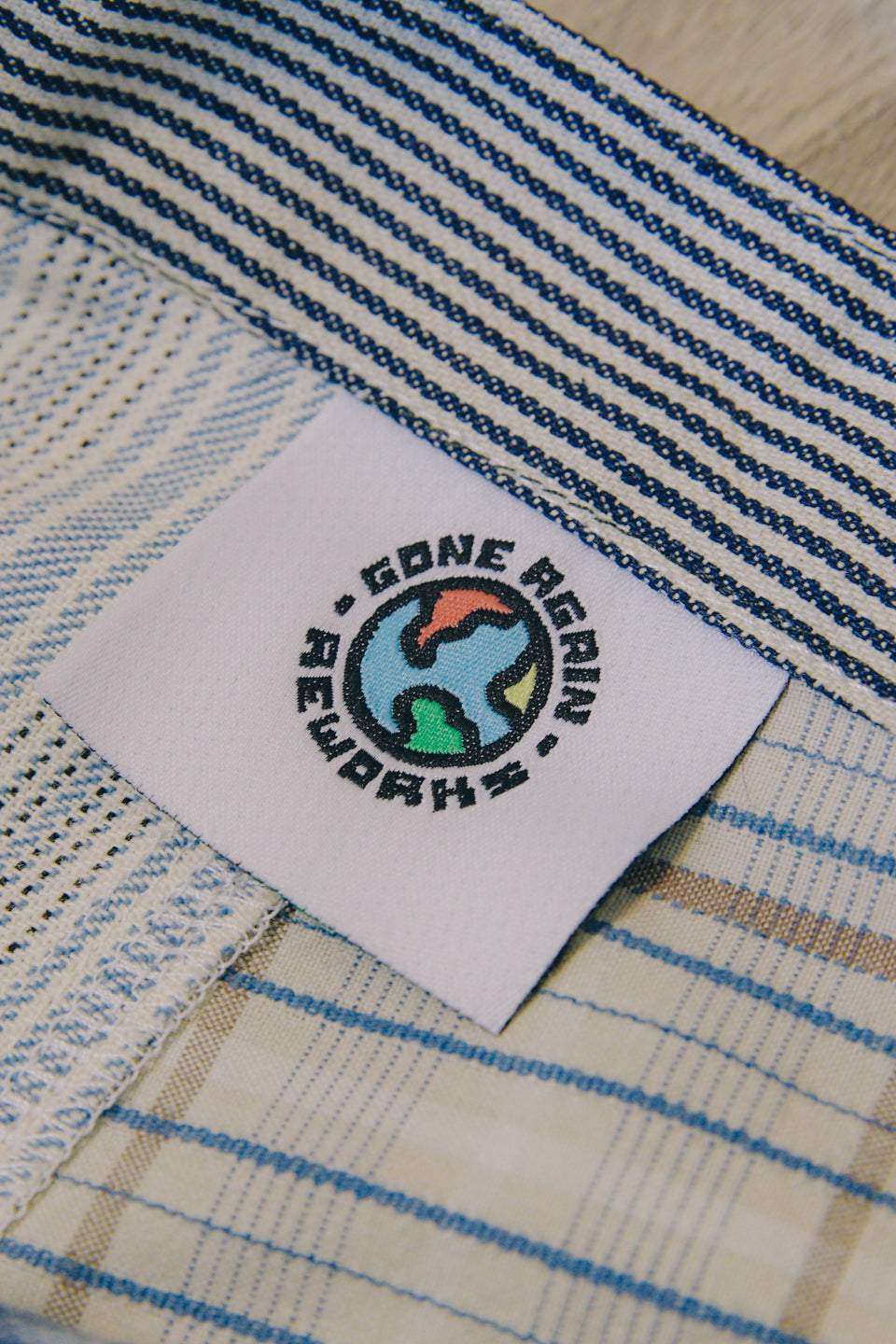 Rework Vintage Patchwork Flannel Pouch Pocket Flared Cargo Pants