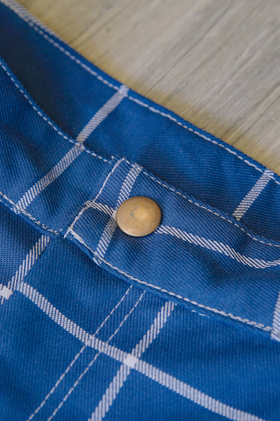 Rework Plaid Pouch Pocket Flared Cargo Pants