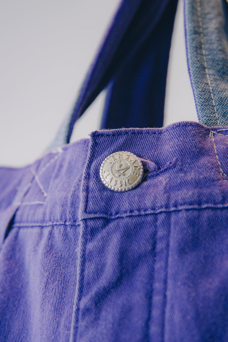 Rework Vintage Versace V2 Denim Shoulder Bag