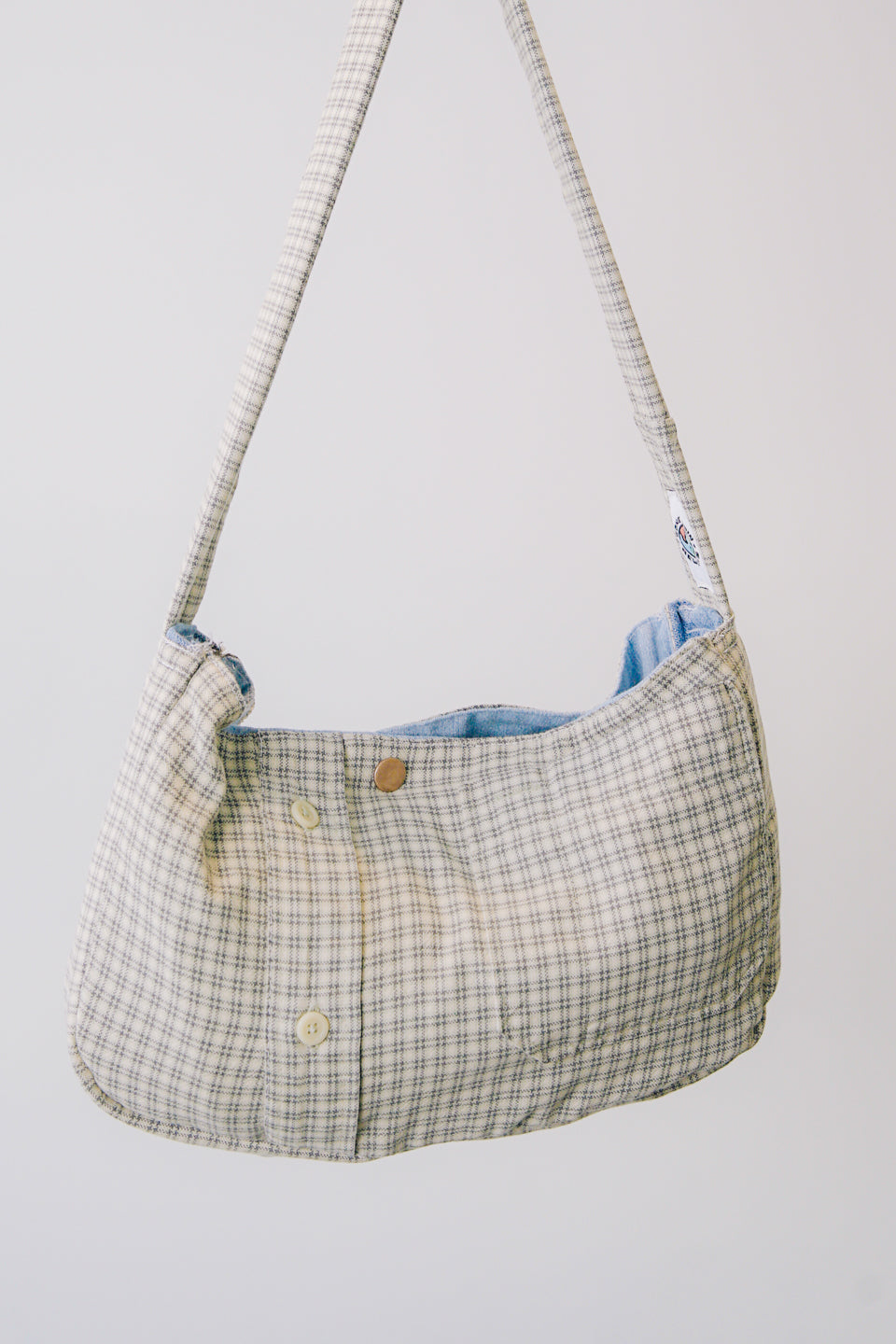 Rework Vintage Wrangler Plaid Flannel Shoulder Bag