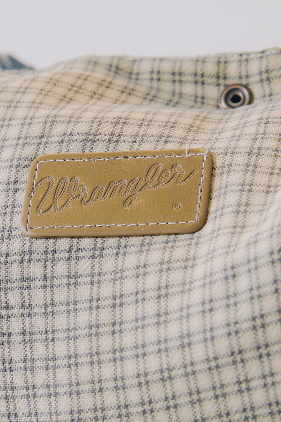 Rework Vintage Wrangler Plaid Flannel Shoulder Bag
