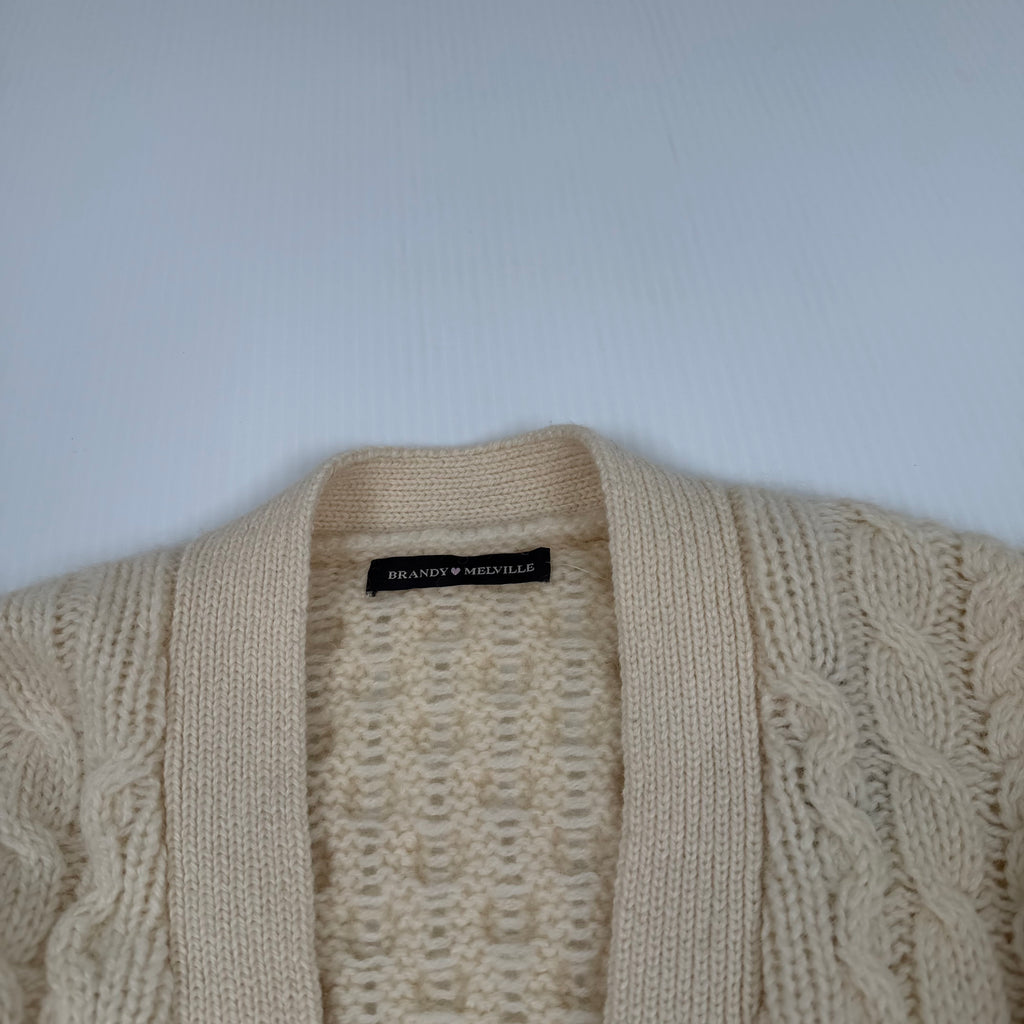 Brandy Melville Cable Knit Cardigan Sweater Women's L