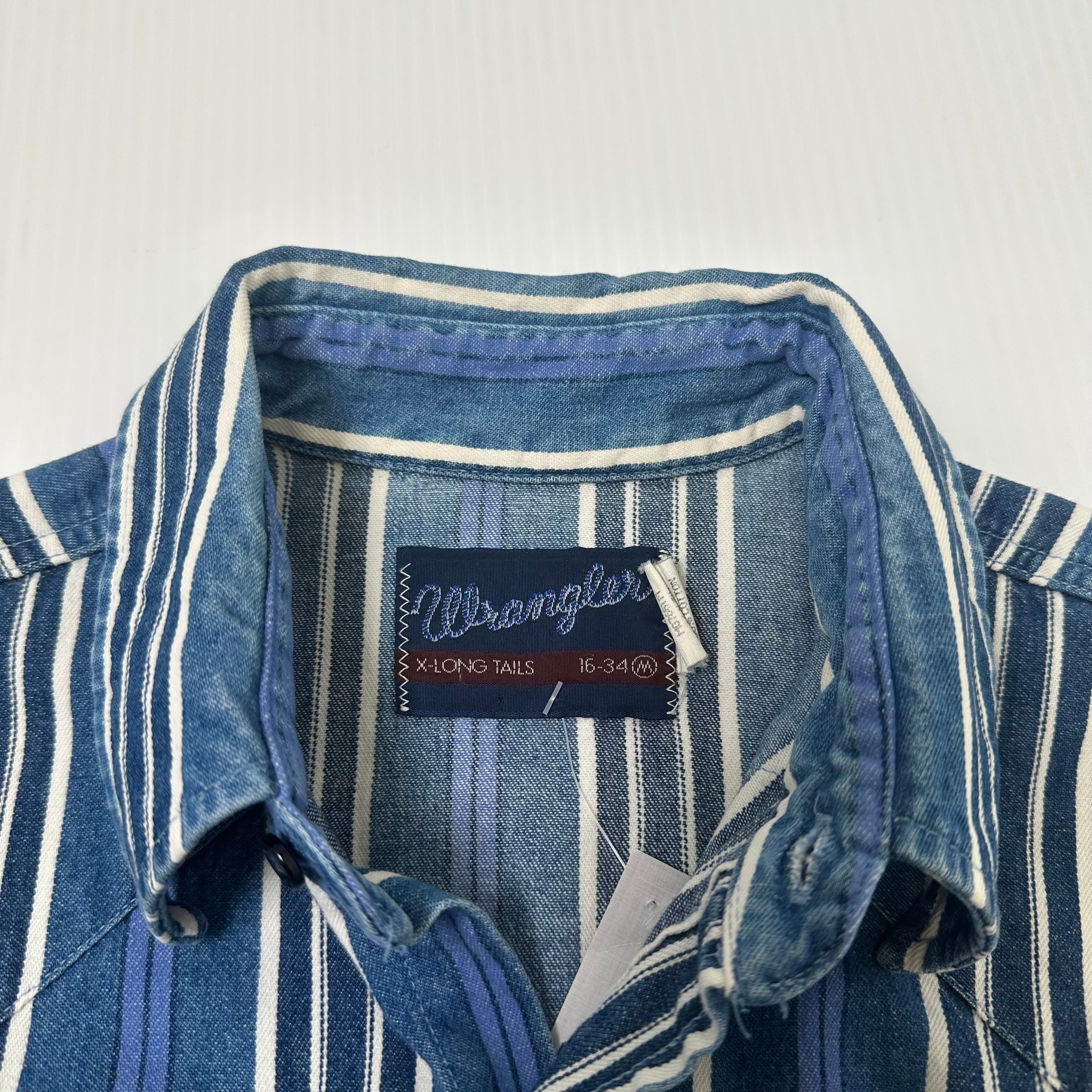 Vintage Wrangler Multi Stripe Button Up Shirt M