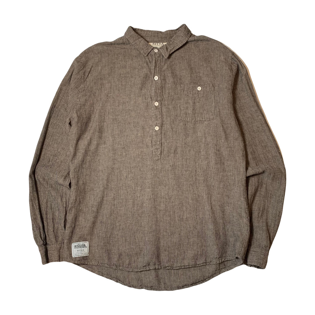 Sitka Pinstripe 1/4 Button Henley Shirt XL