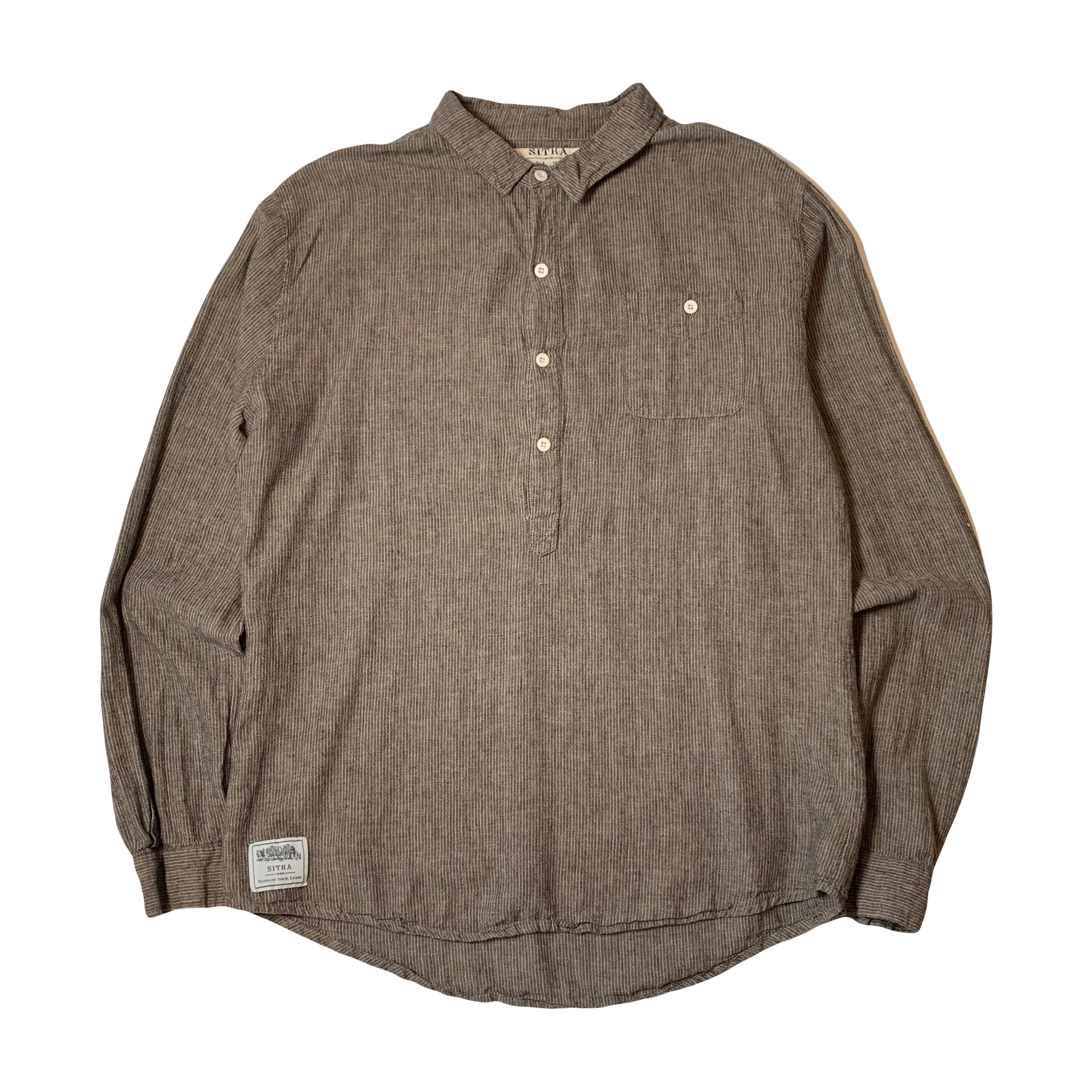 Sitka Pinstripe 1/4 Button Henley Shirt XL