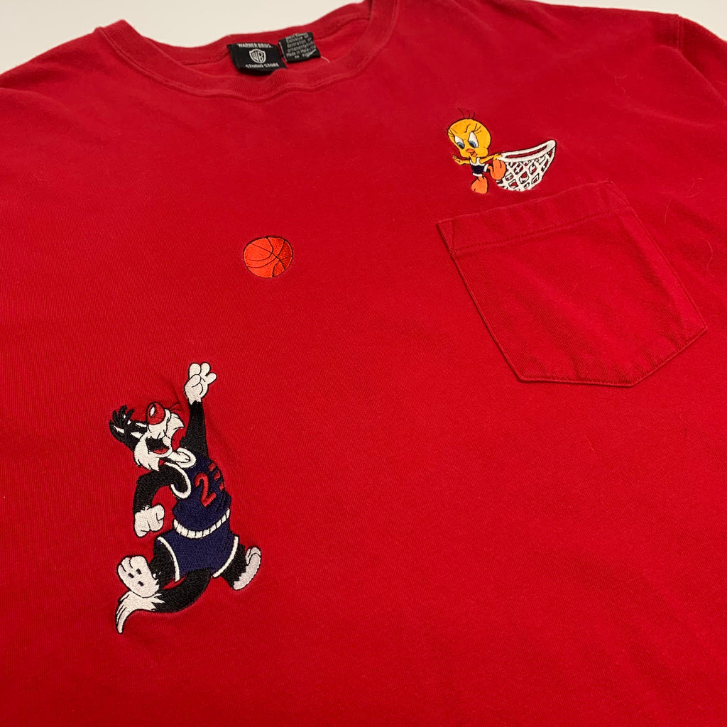 90s Looney Tunes Basketball Tee XL