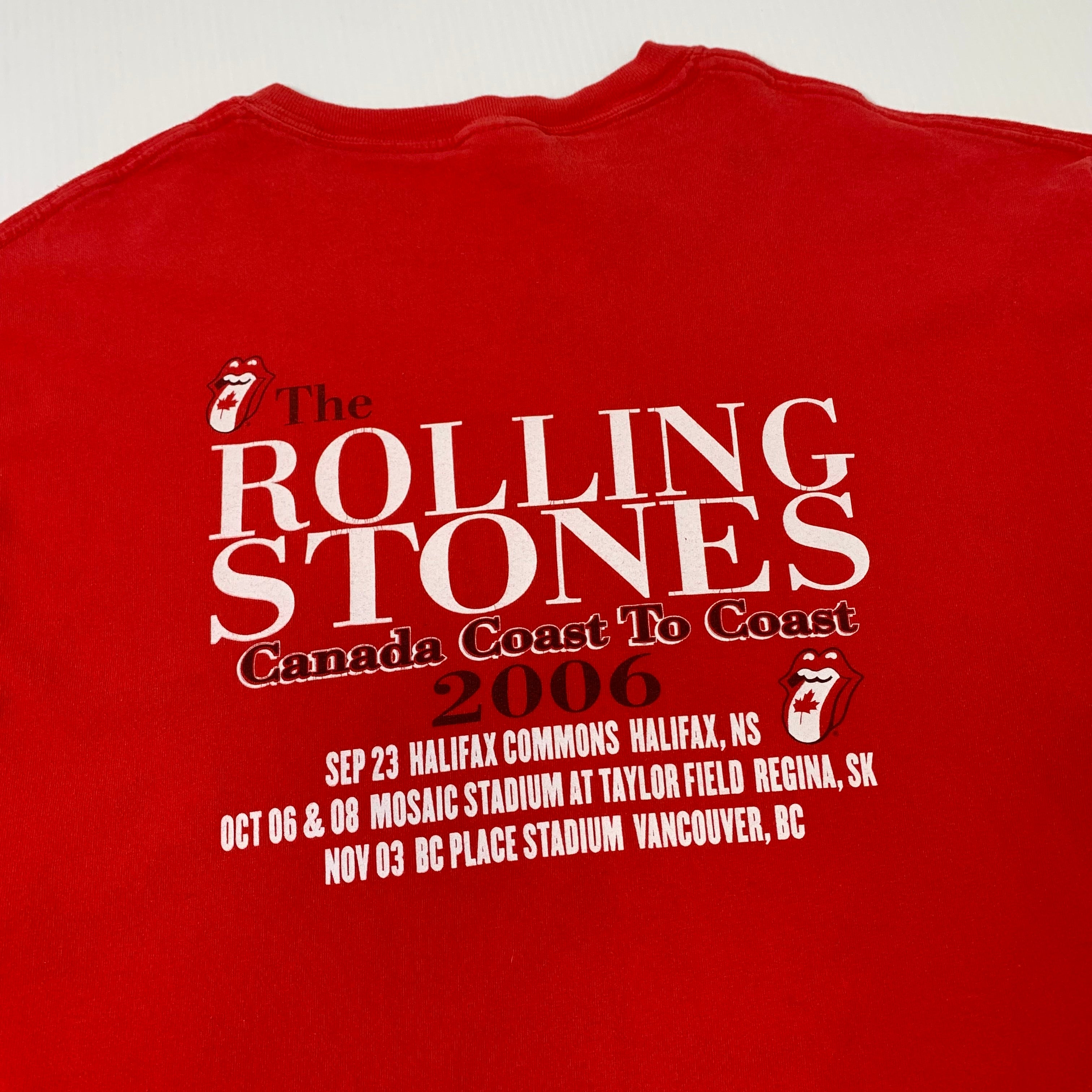 2006 Rolling Stones Canada Coast To Coast Tour Tee XL