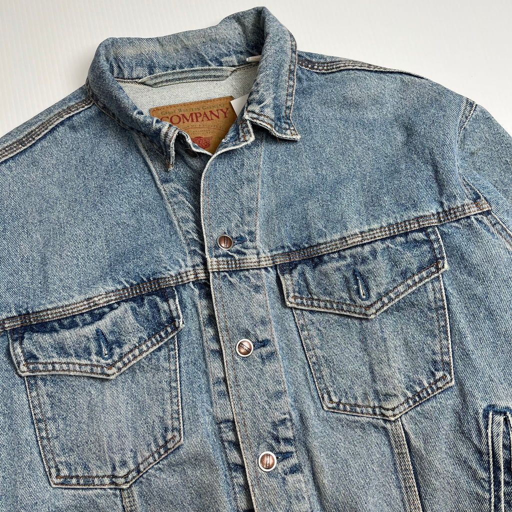 Vintage GWG Faded Light Wash Denim Jacket L
