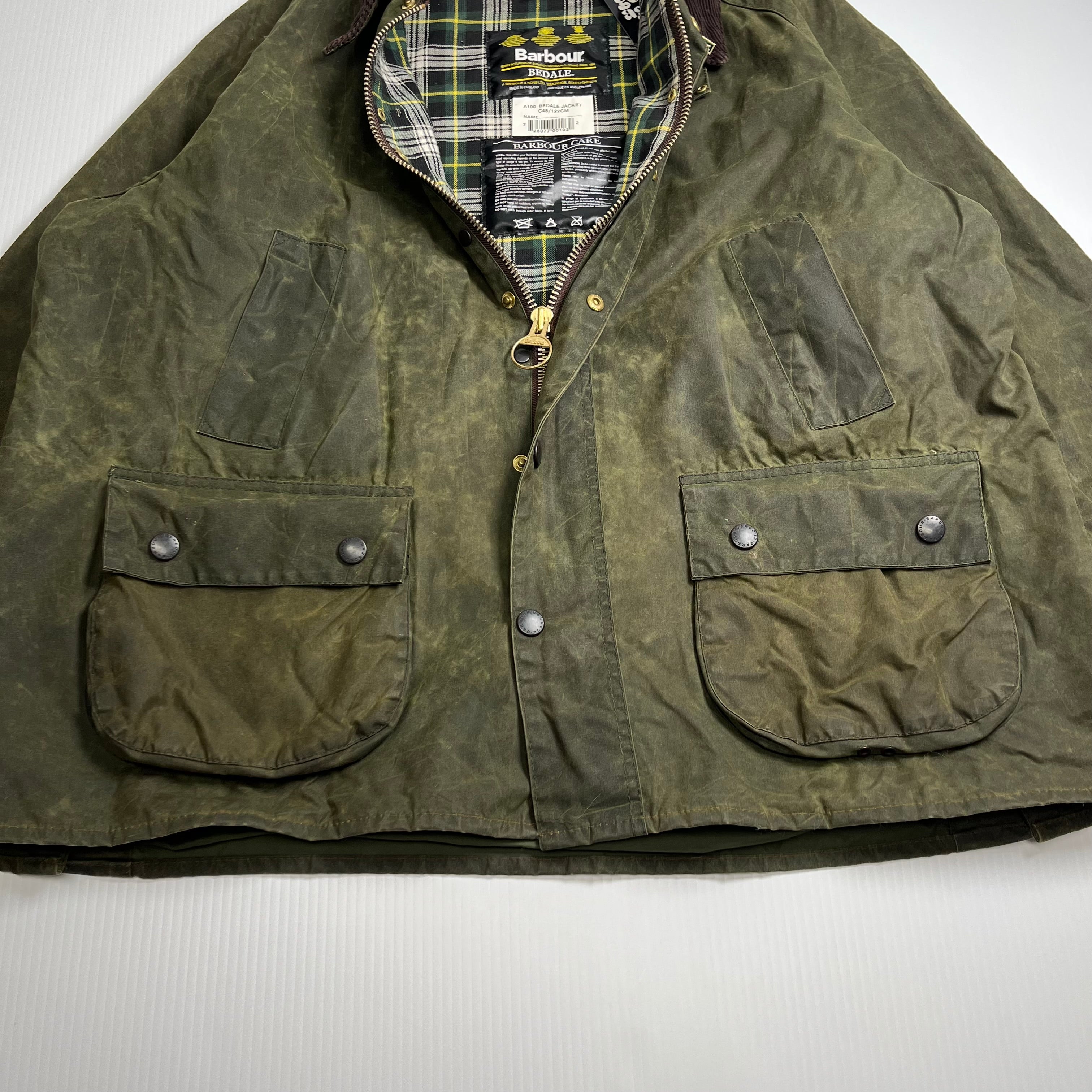 Vintage Barbour A100 Bedale Waxed Jacket C48 XL