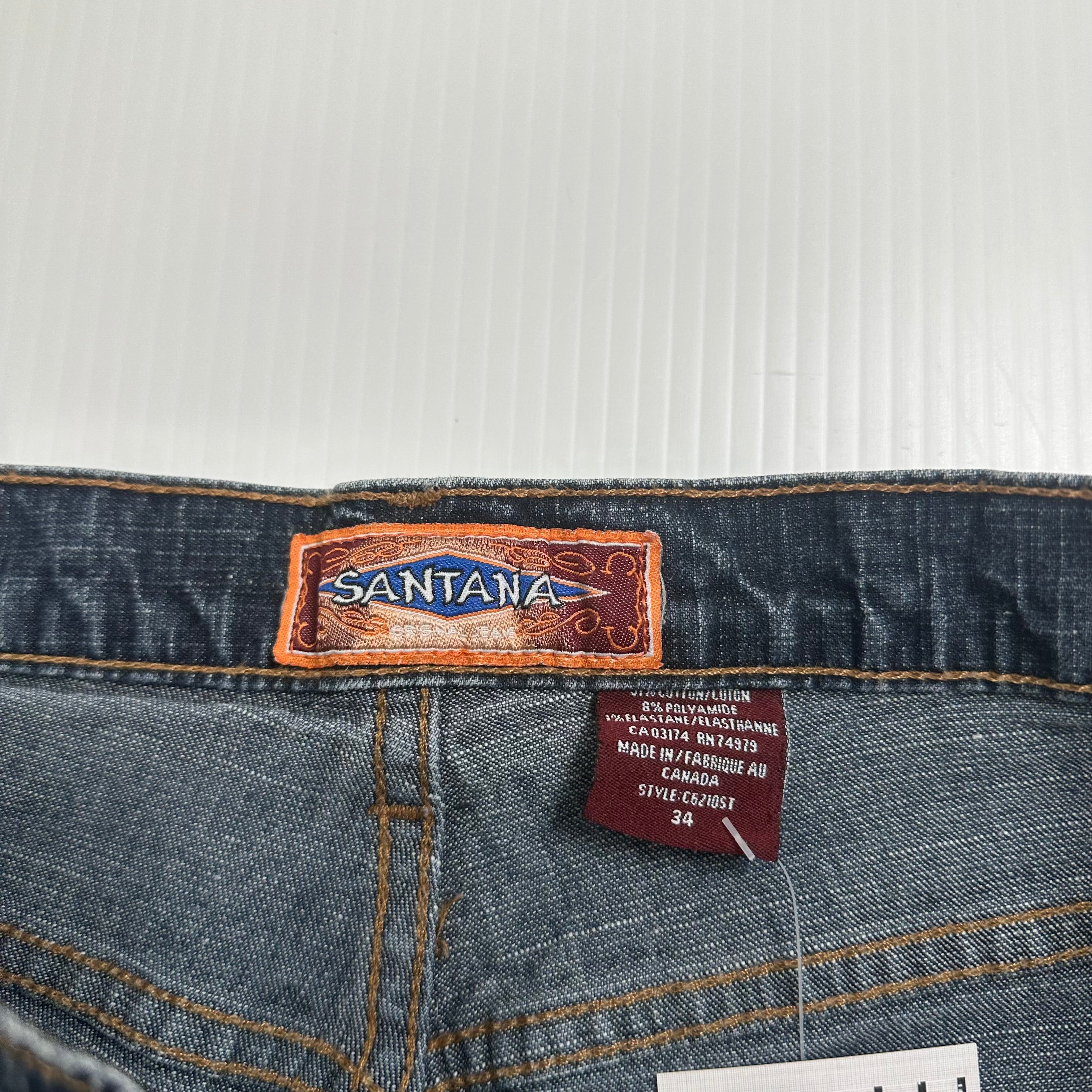 Vintage Santana Dark Wash Denim Shorts 34
