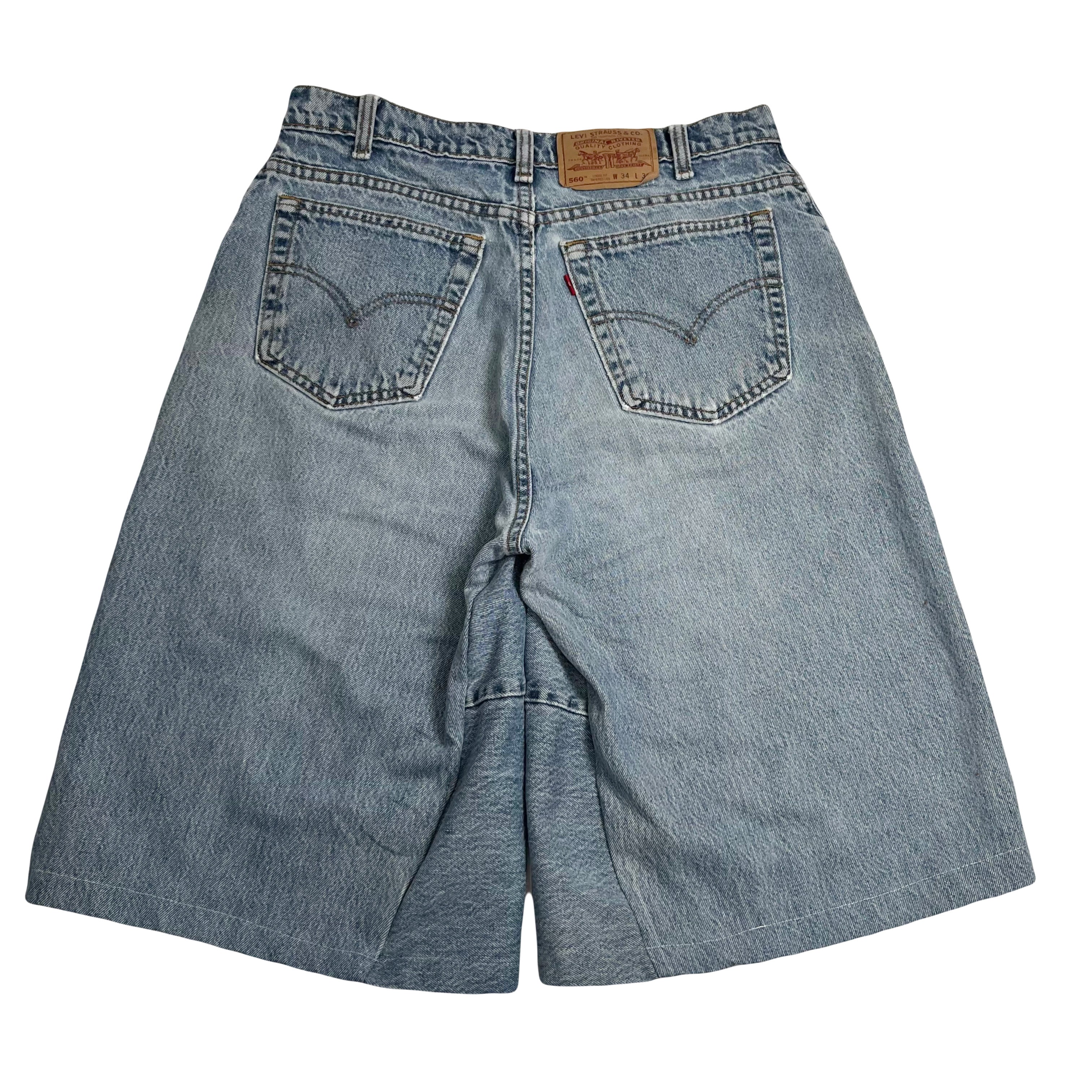 Vintage Levi's Custom Rework Baggy Denim Shorts 34