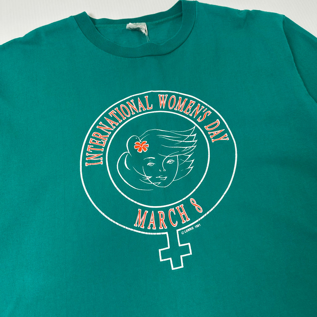 1991 International Women's Day March 8 Graphic Tee L
