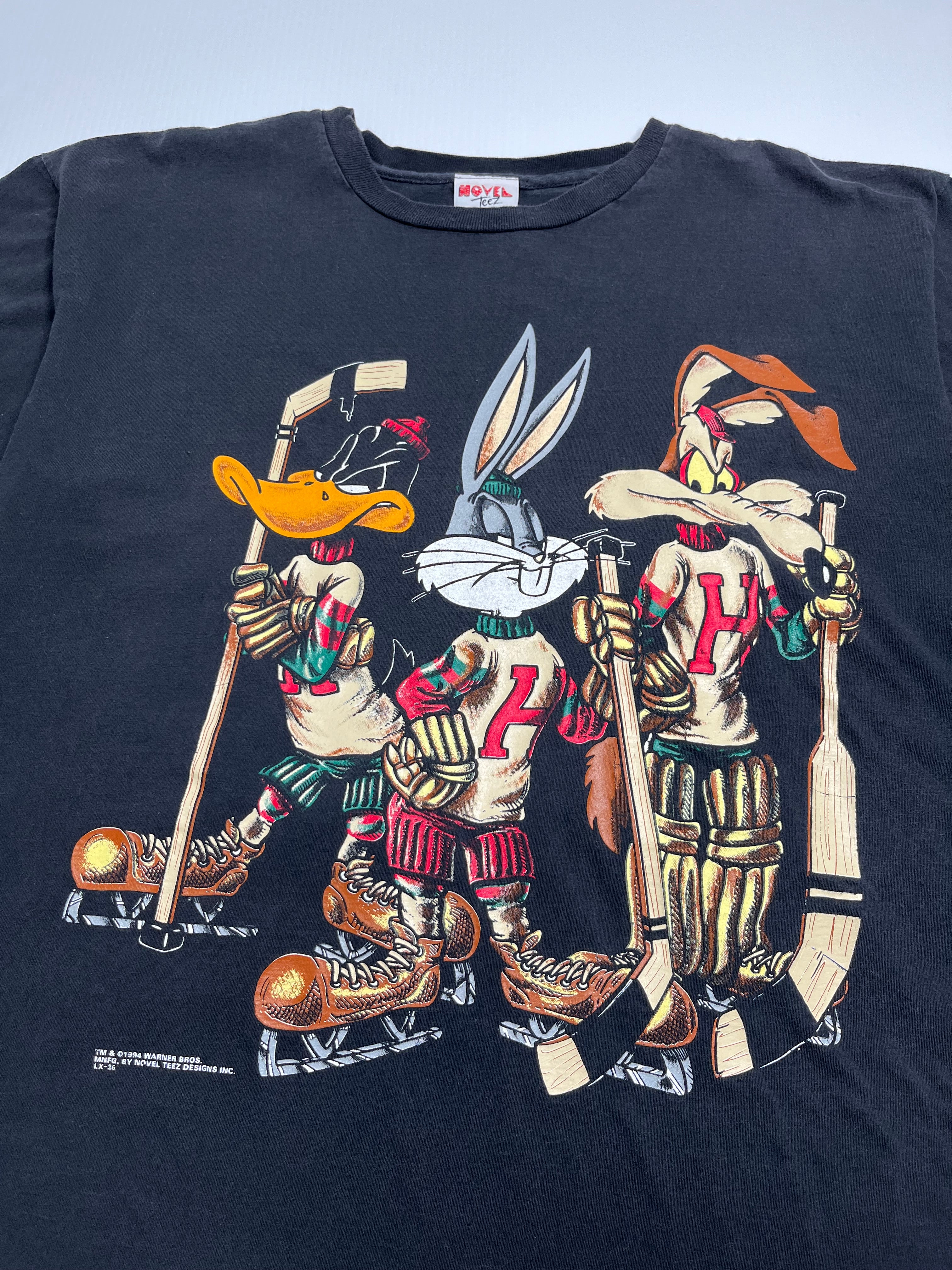 1994 Warner Bros. Hockey Graphic Tee L