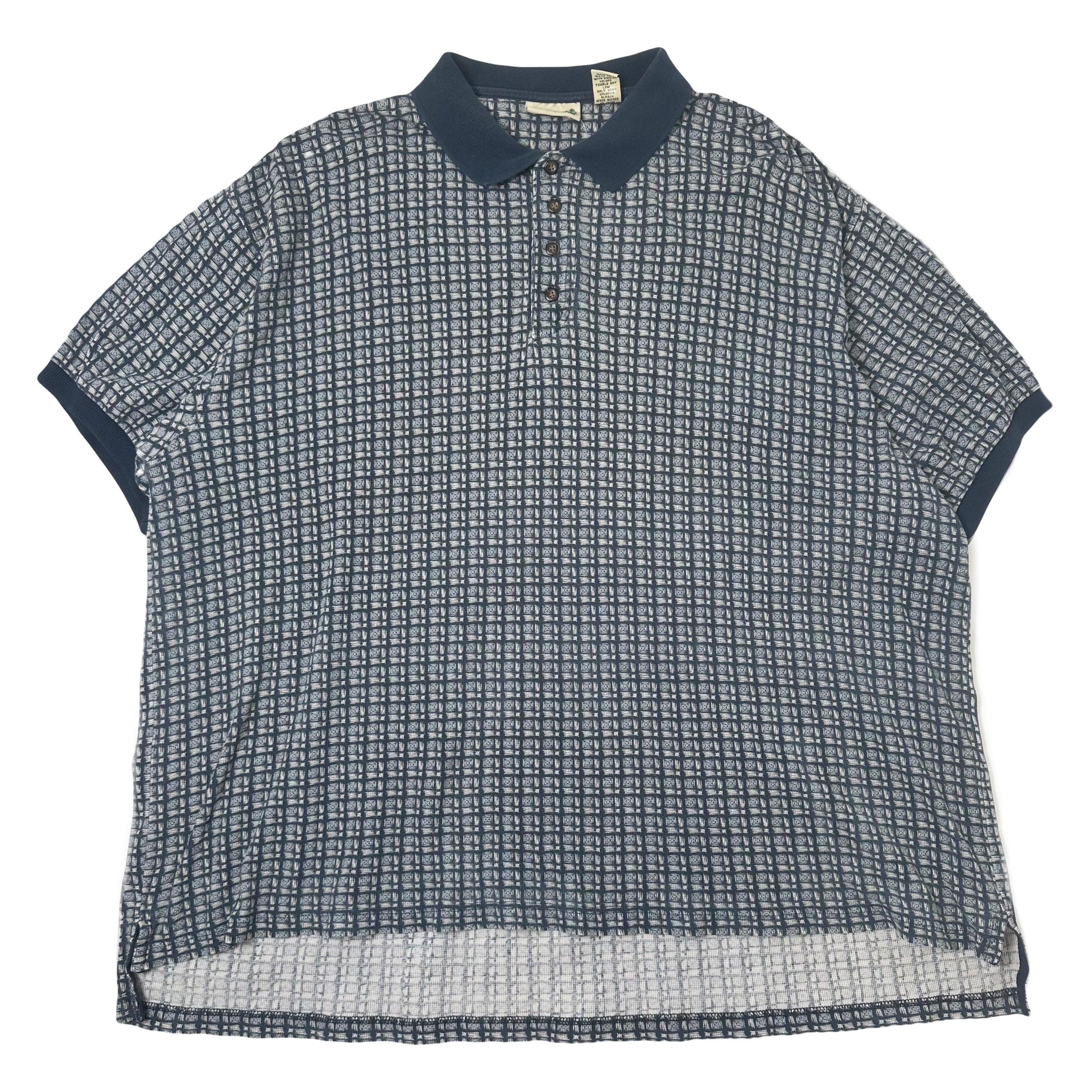 Vintage Fieldmaster Plaid Pattern Polo Shirt XL