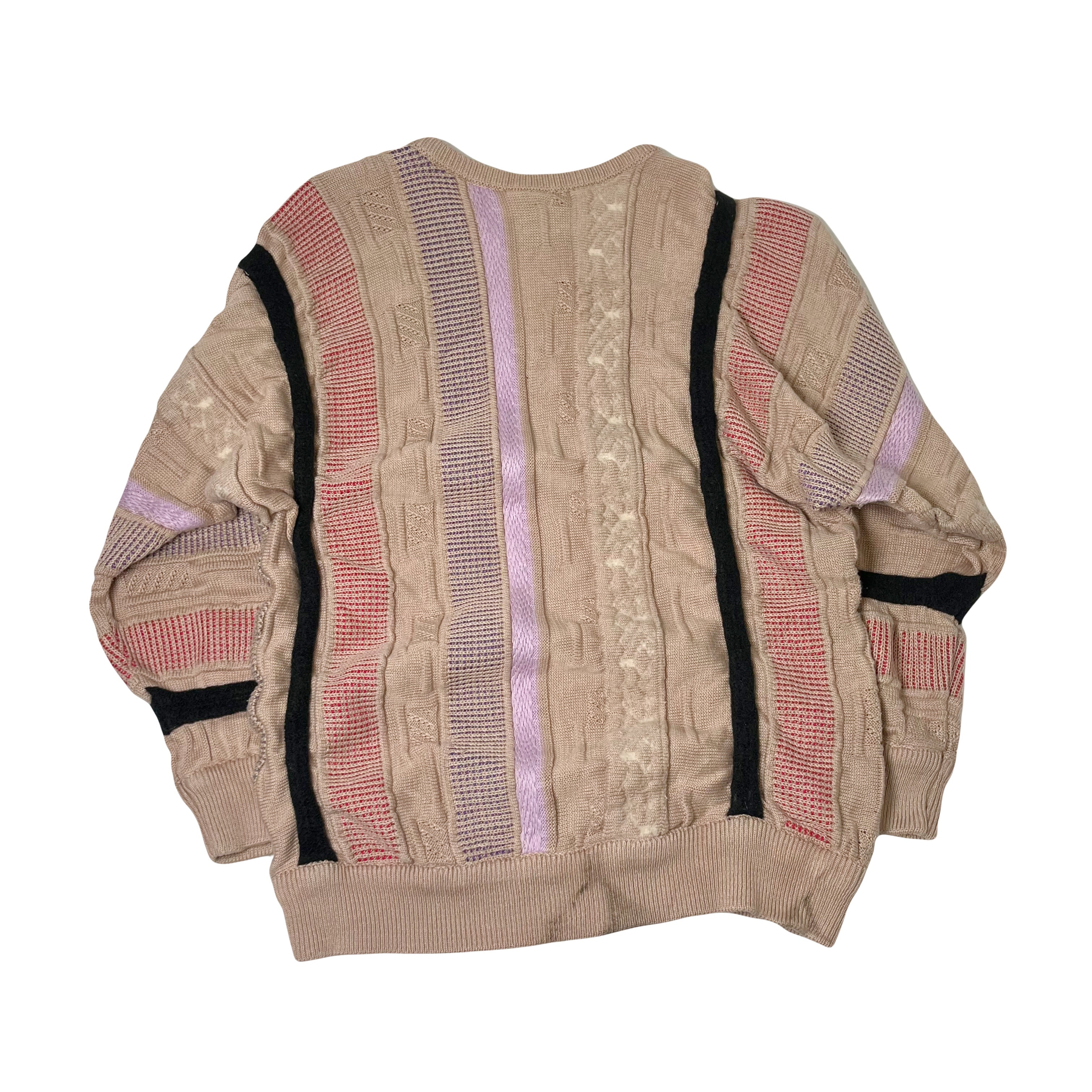 Vintage Coogi Australia 3D Pattern Knit Sweater L