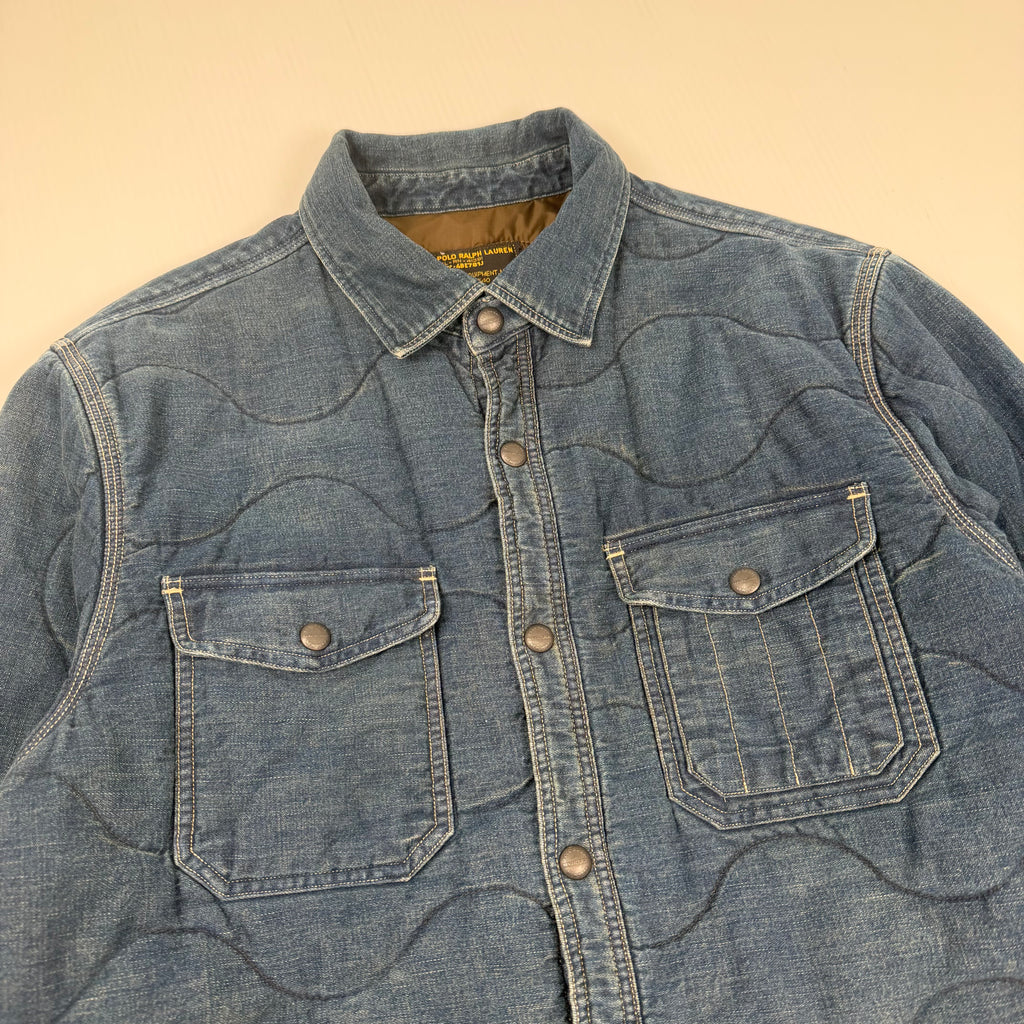 Vintage Polo Ralph Lauren Quilted Denim Jacket L