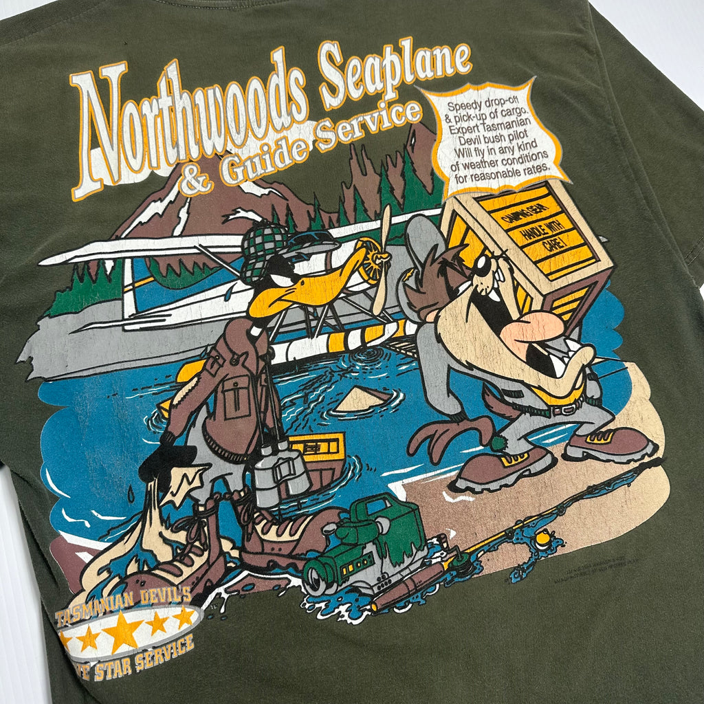 90s Looney Tunes Taz Destination Adventure Tee L
