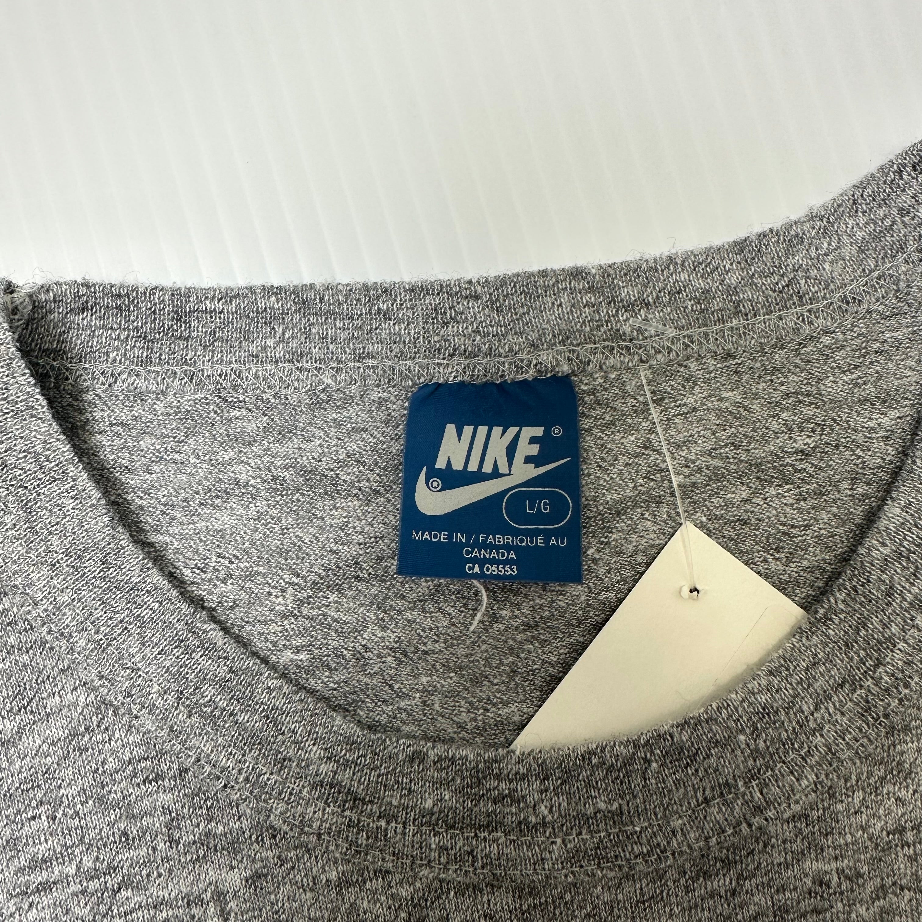 80s Nike Big Logo Cropped Tee M