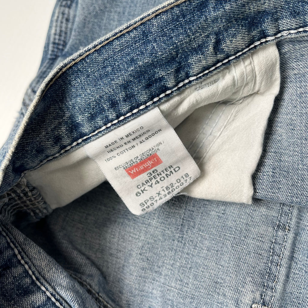 Wrangler Carpenter Medium Wash Denim Shorts 36