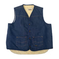 Vintage Sears Western Wear Sherpa Lined Denim Vest XLT