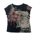 Y2K Dragon Art Graphic Tee Women's L