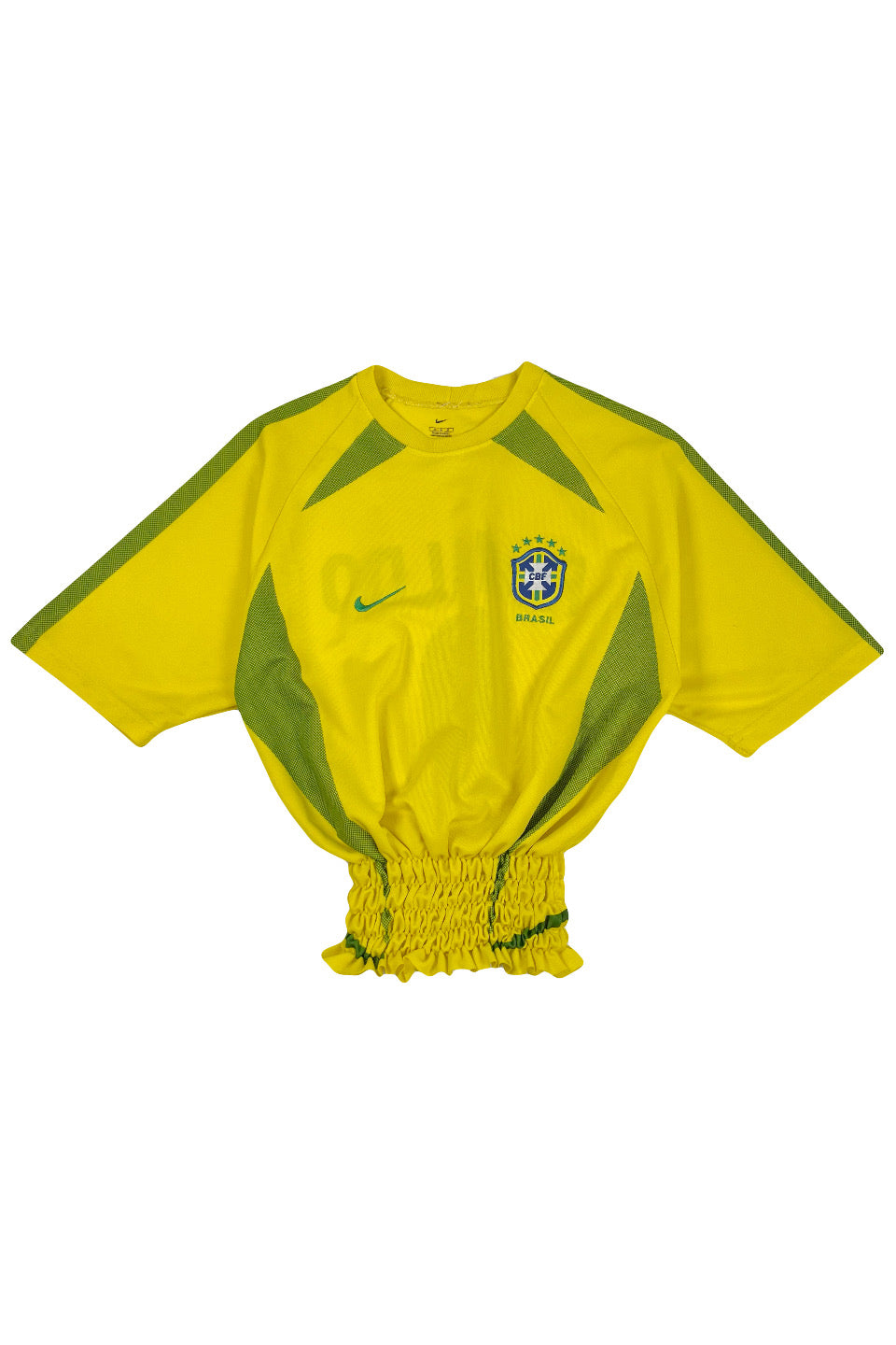 Rework Shirred Nike Brasil Ronaldo #9 Home Jersey Women's M